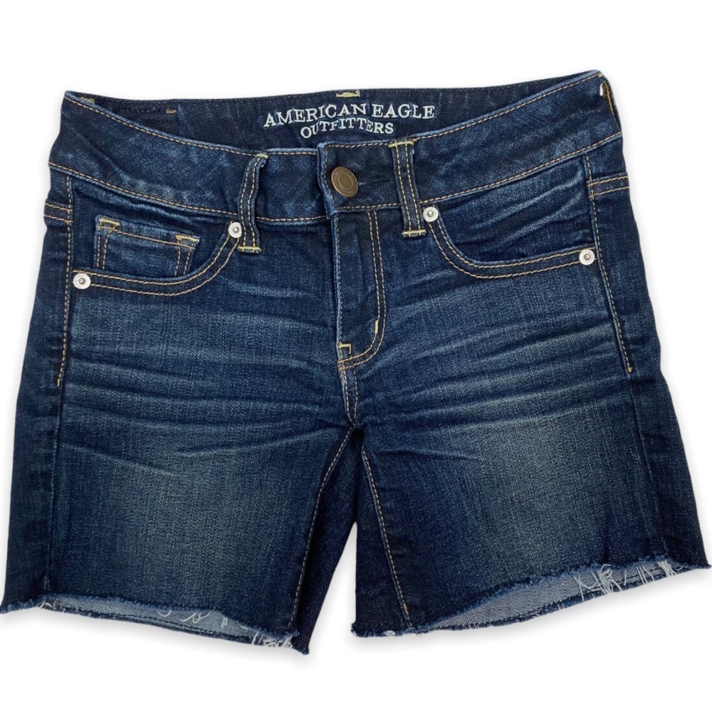 AE Super Stretch Cutoff Denim Jean Shorts   Size 2